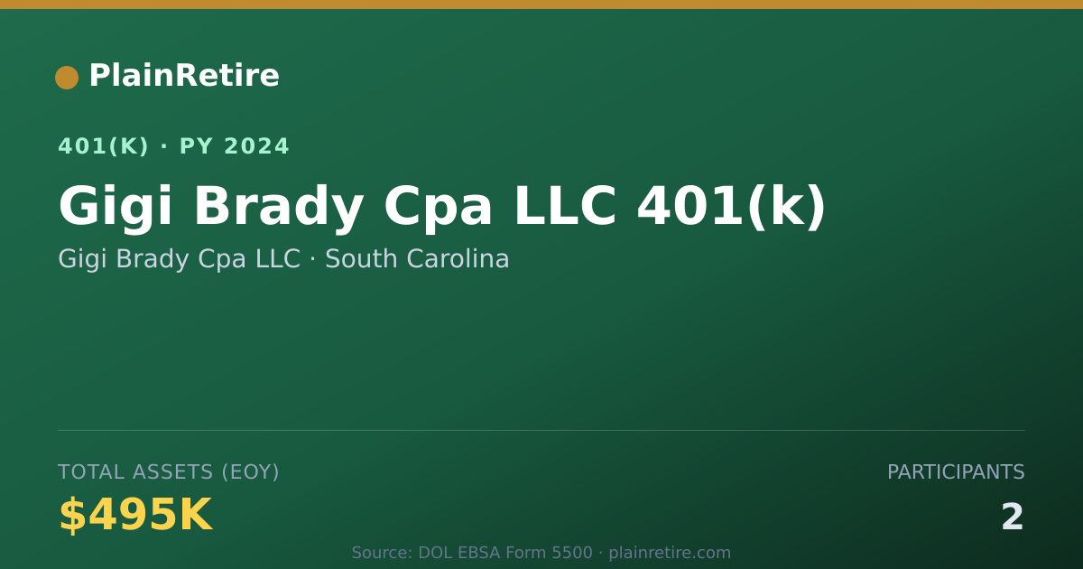 Shareable card for Gigi Brady Cpa LLC 401(k) Plan (2024)