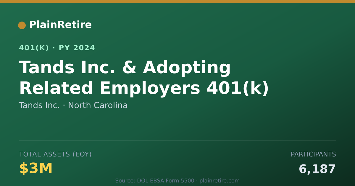Shareable card for Tands Inc. 401(k) Plan (2024)