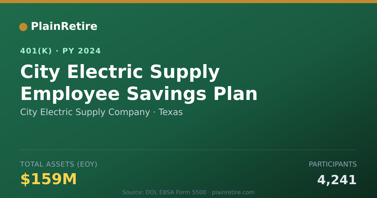 Shareable card for City Electric Supply Company 401(k) Plan (2024)