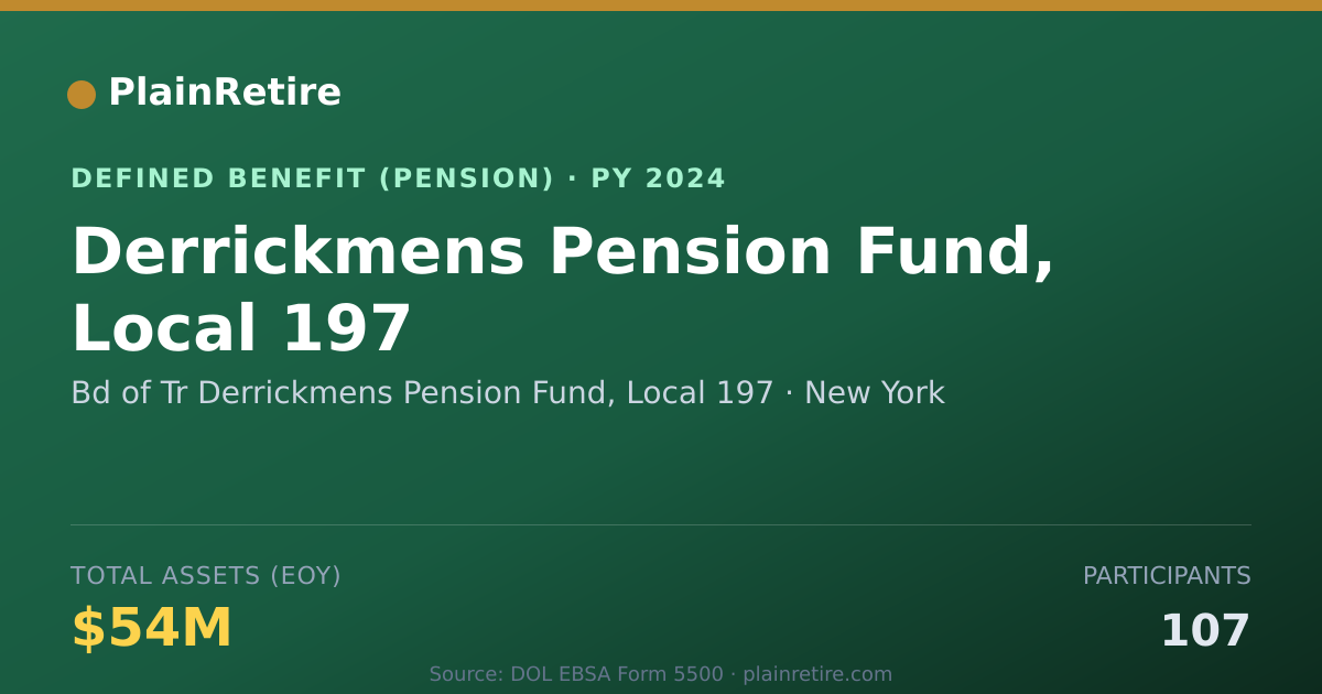 Shareable card for Bd of Tr Derrickmens Pension Fund, Local Pension Plan (2024)