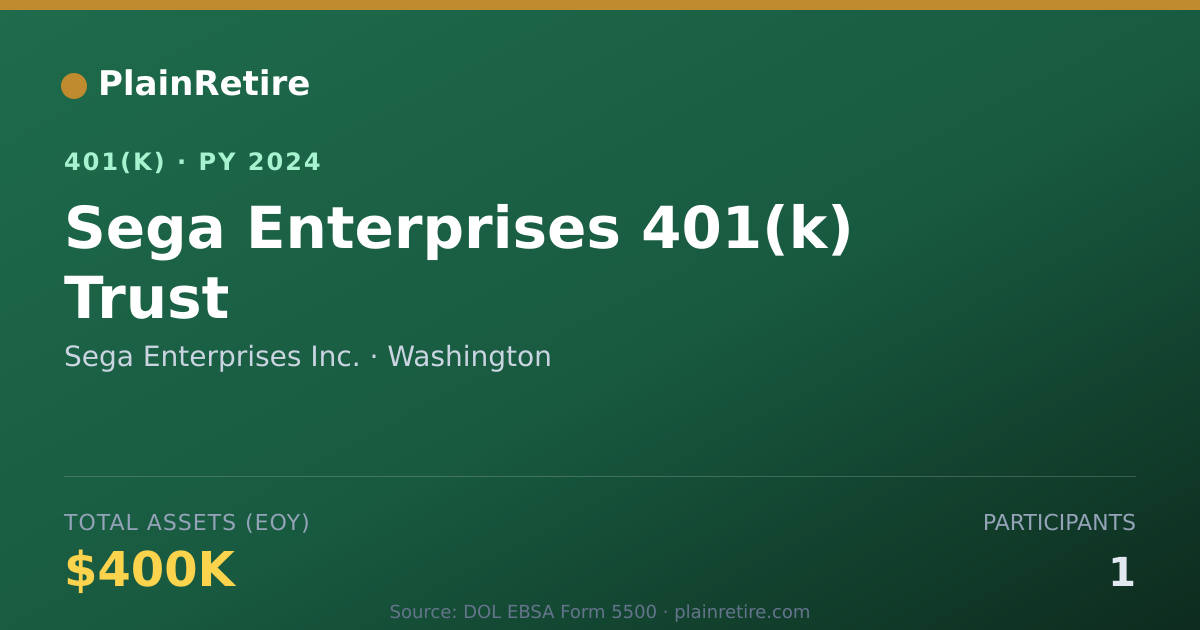 Shareable card for Sega Enterprises Inc. 401(k) Plan (2024)
