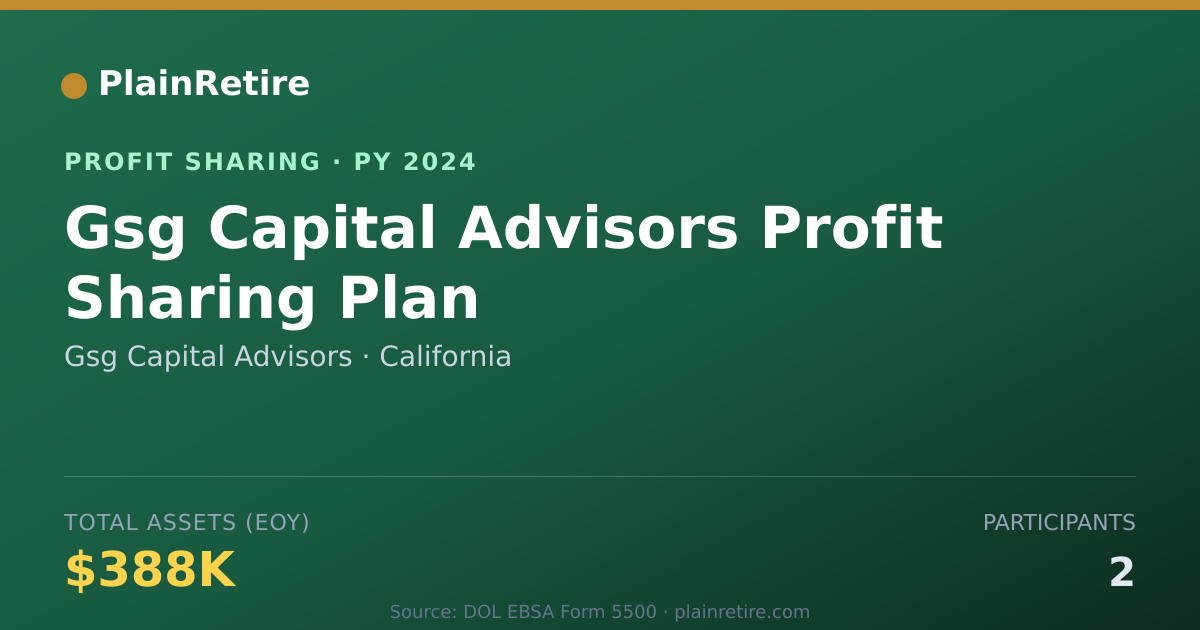 Shareable card for Gsg Capital Advisors Profit Sharing Plan (2024)
