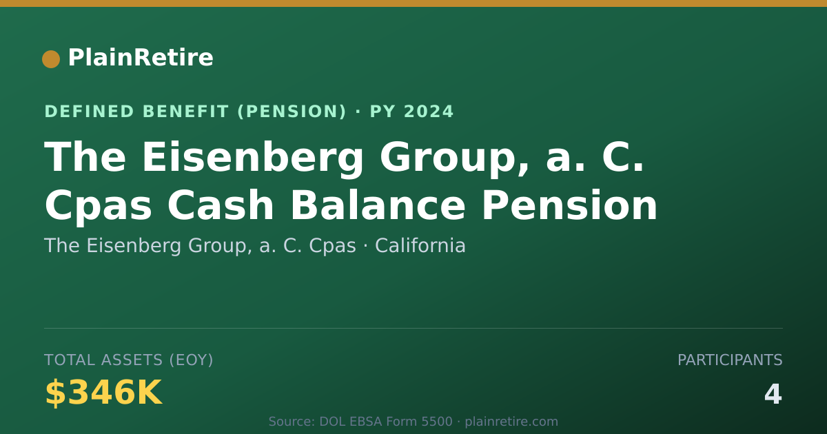 Shareable card for The Eisenberg Group, a. C. Cpas Pension Plan (2024)