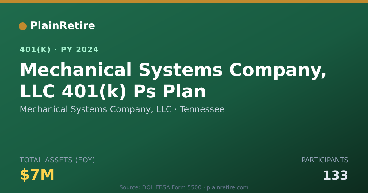 Shareable card for Mechanical Systems Company, LLC 401(k) Plan (2024)