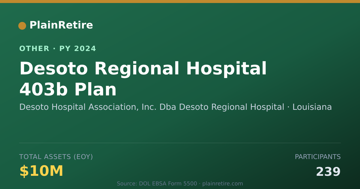 Shareable card for Desoto Hospital Association, Inc. Dba Retirement Plan (2024)