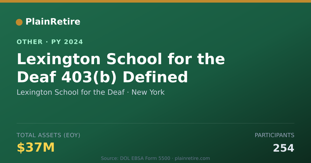 Shareable card for Lexington School for the Deaf Retirement Plan (2024)