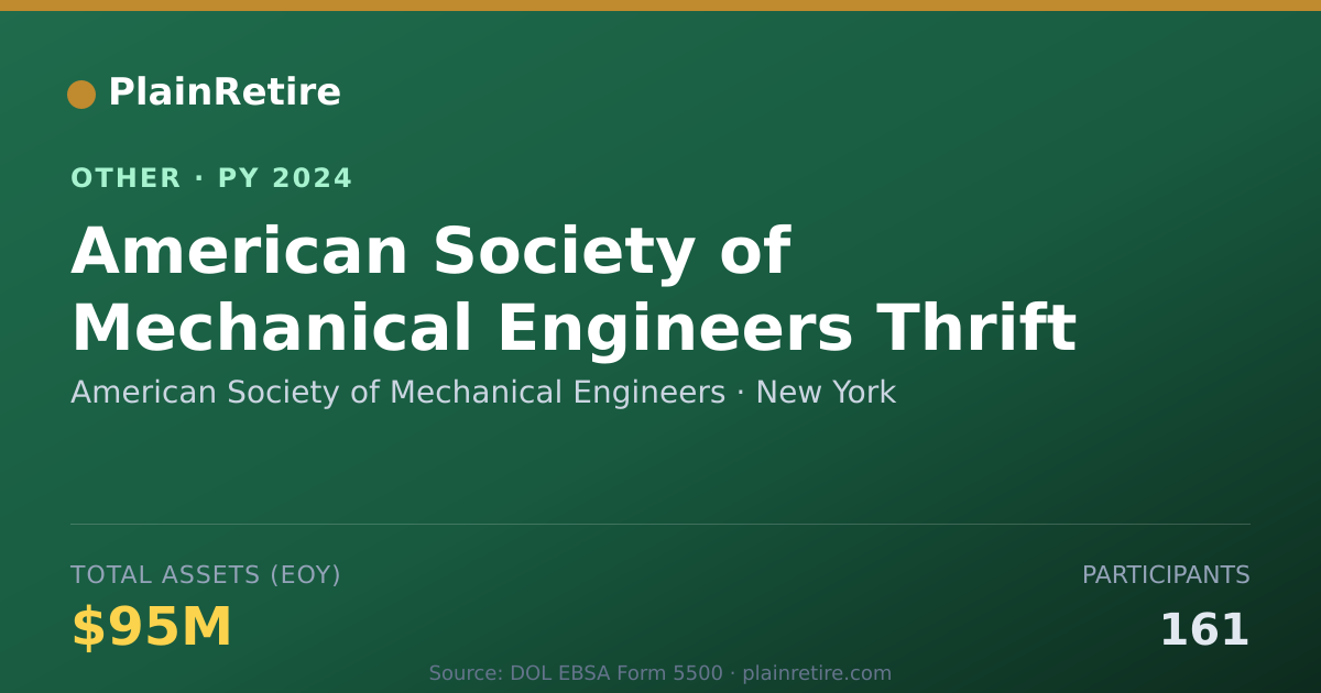 Shareable card for American Society of Mechanical Engine Retirement Plan (2024)