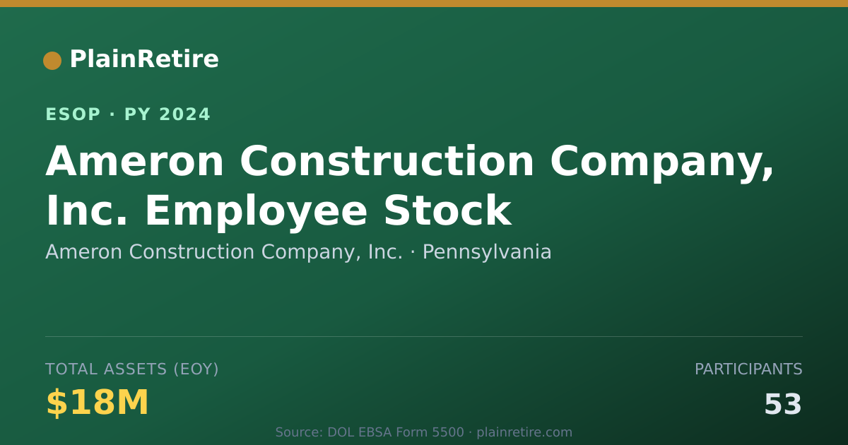 Shareable card for Ameron Construction Company, Inc. ESOP (2024)