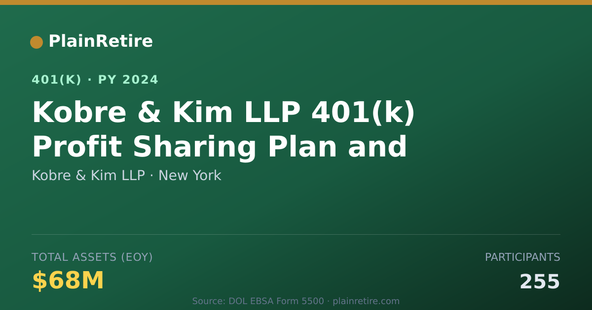 Shareable card for Kobre & Kim LLP 401(k) Plan (2024)