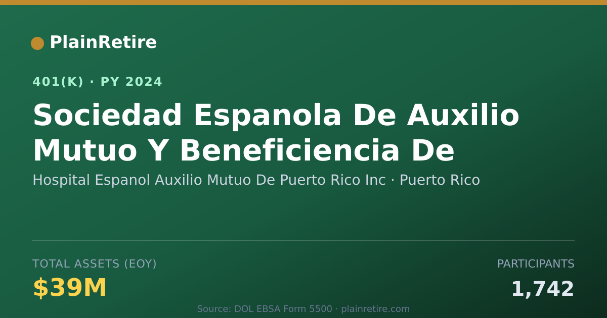 Shareable card for Hospital Espanol Auxilio Mutuo De Puerto 401(k) Plan (2024)