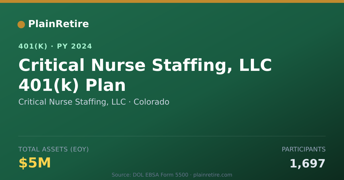 Shareable card for Critical Nurse Staffing, LLC 401(k) Plan (2024)
