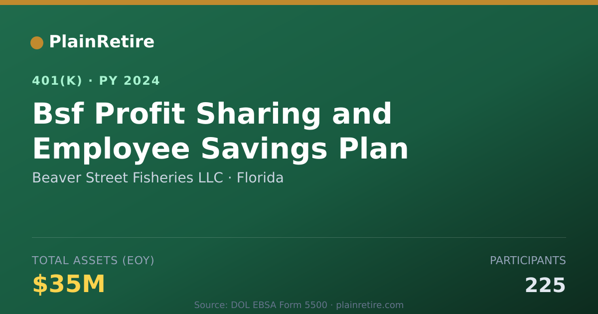 Shareable card for Beaver Street Fisheries LLC 401(k) Plan (2024)