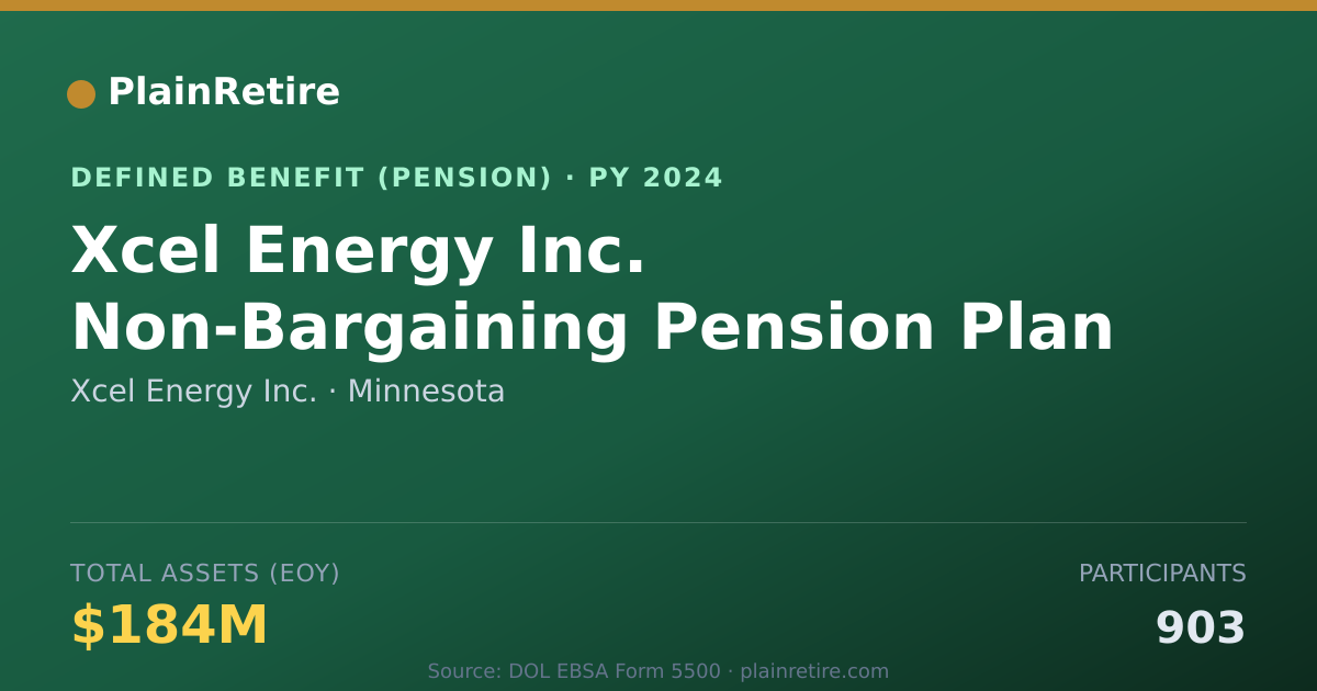 Shareable card for Xcel Energy Inc. Pension Plan (2024)