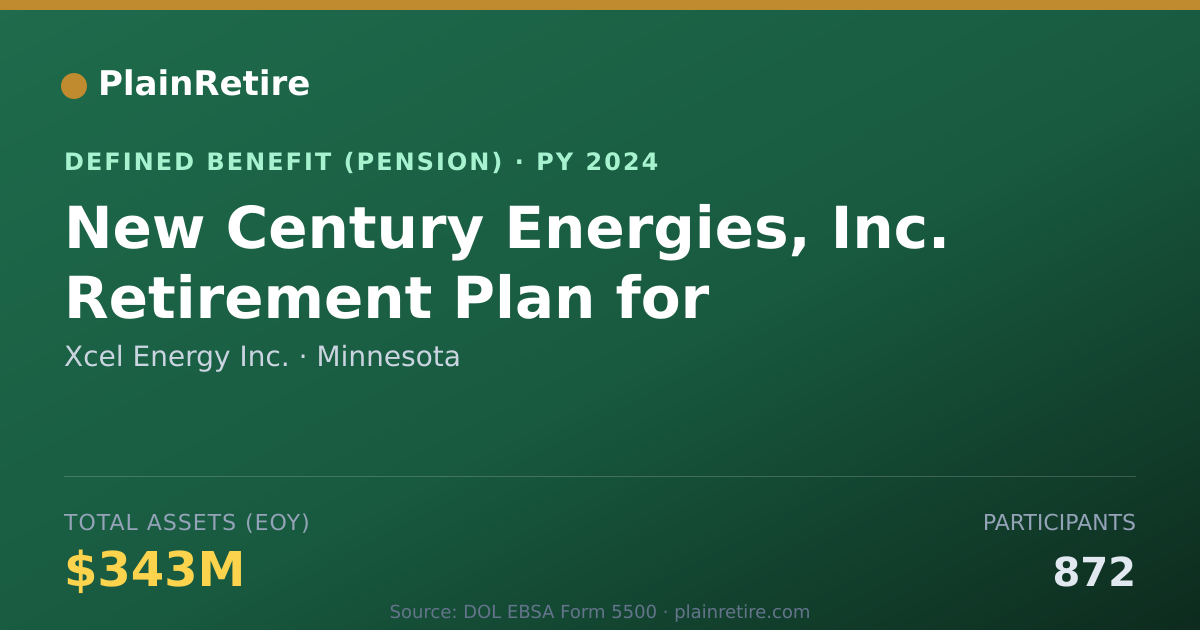 Shareable card for Xcel Energy Inc. Pension Plan (2024)