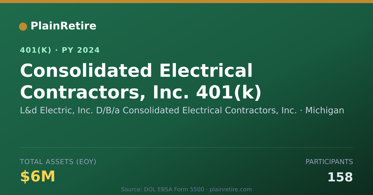 Shareable card for L&d Electric, Inc. D/B/a Consolidated Ele 401(k) Plan (2024)