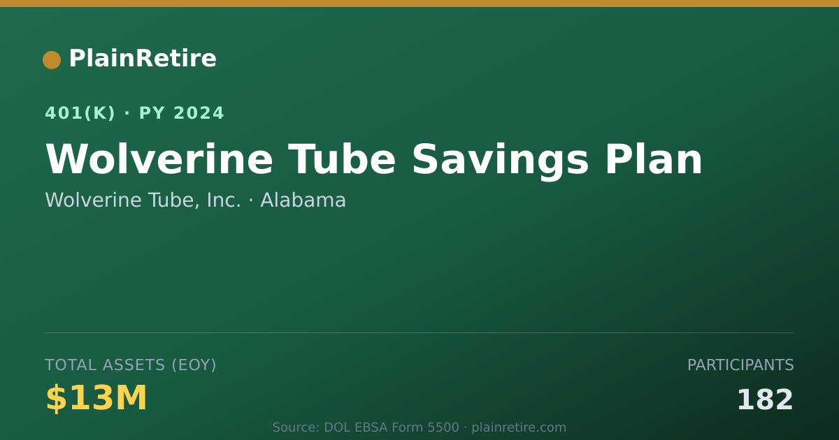 Shareable card for Wolverine Tube, Inc. 401(k) Plan (2024)