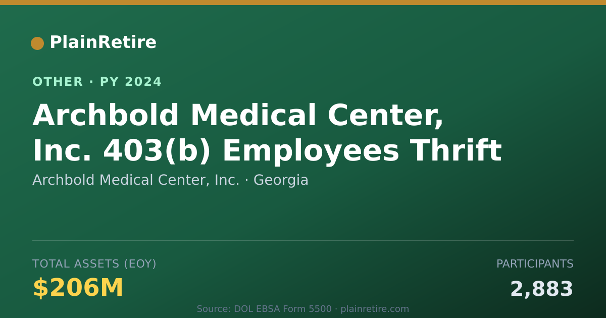 Shareable card for Archbold Medical Center, Inc. Retirement Plan (2024)