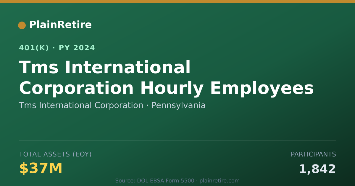 Shareable card for Tms International Corporation 401(k) Plan (2024)