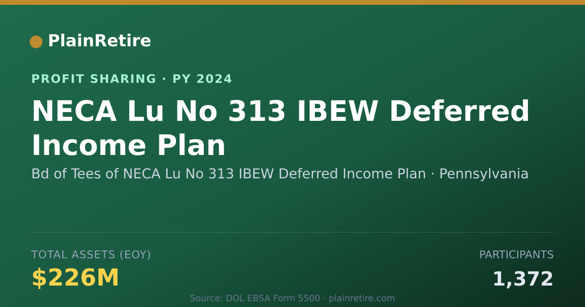 Shareable card for Bd of Tees of NECA Lu No 313 IBEW Profit Sharing Plan (2024)