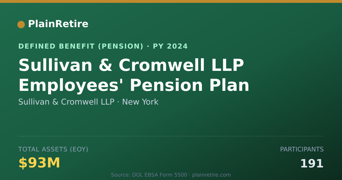 Shareable card for Sullivan & Cromwell LLP Pension Plan (2024)
