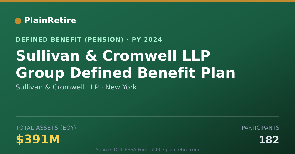 Shareable card for Sullivan & Cromwell LLP Pension Plan (2024)