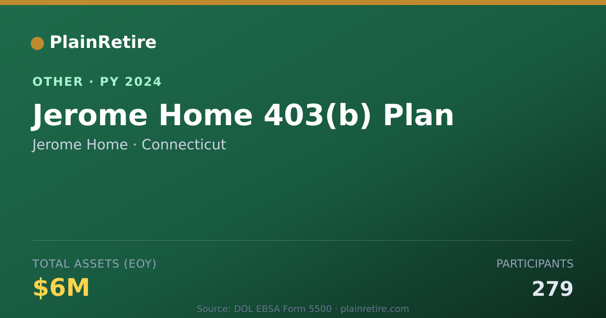 Shareable card for Jerome Home Retirement Plan (2024)