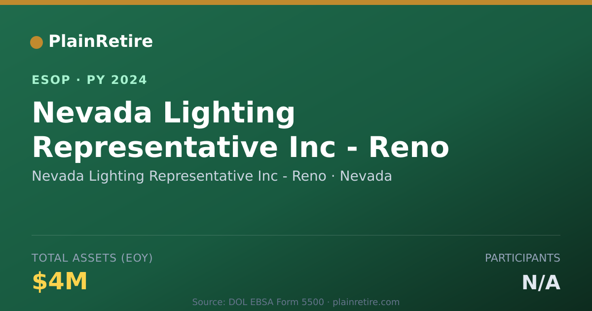 Shareable card for Nevada Lighting Representative Inc - Reno ESOP (2024)