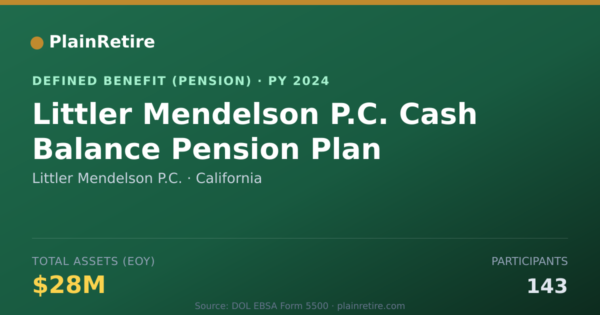 Shareable card for Littler Mendelson P.C. Pension Plan (2024)