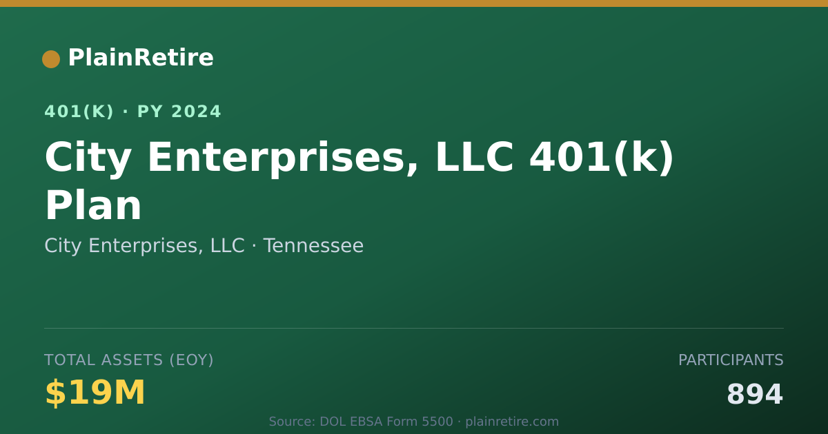Shareable card for City Enterprises, LLC 401(k) Plan (2024)