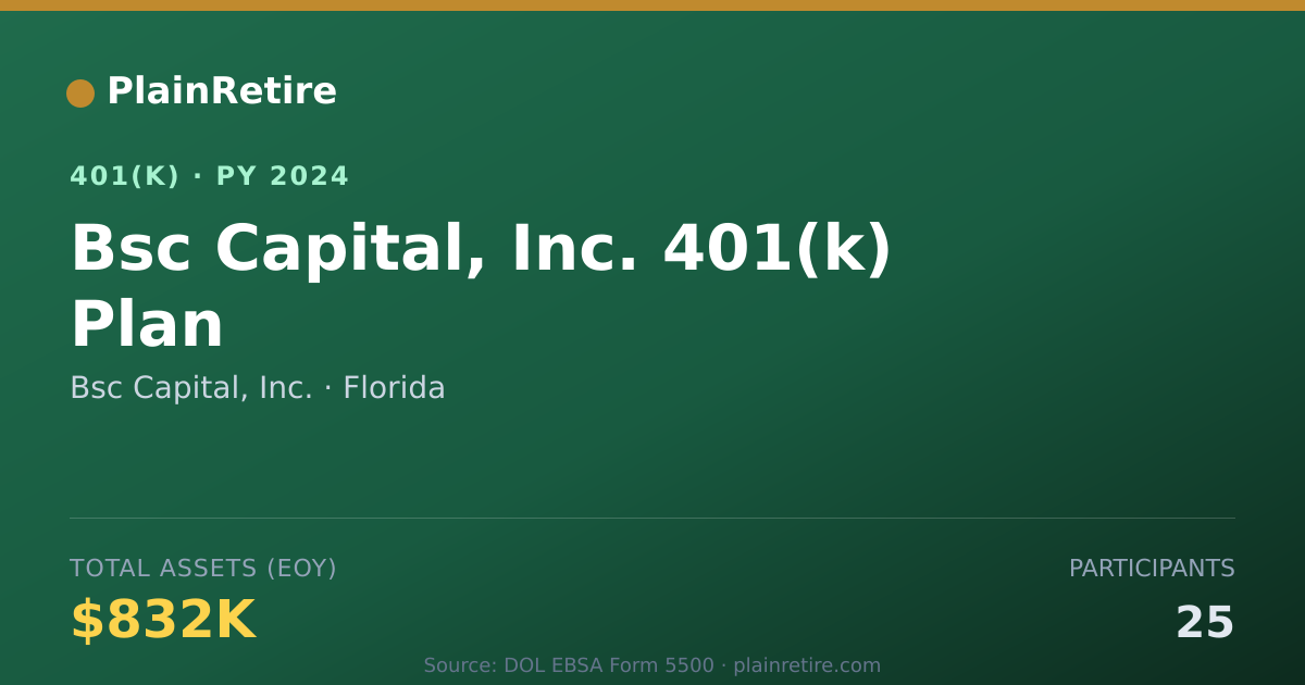 Shareable card for Bsc Capital, Inc. 401(k) Plan (2024)