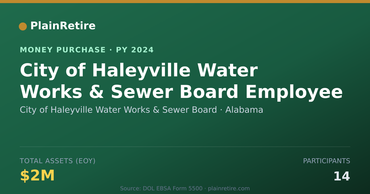 Shareable card for City of Haleyville Water Works & Money Purchase Plan (2024)