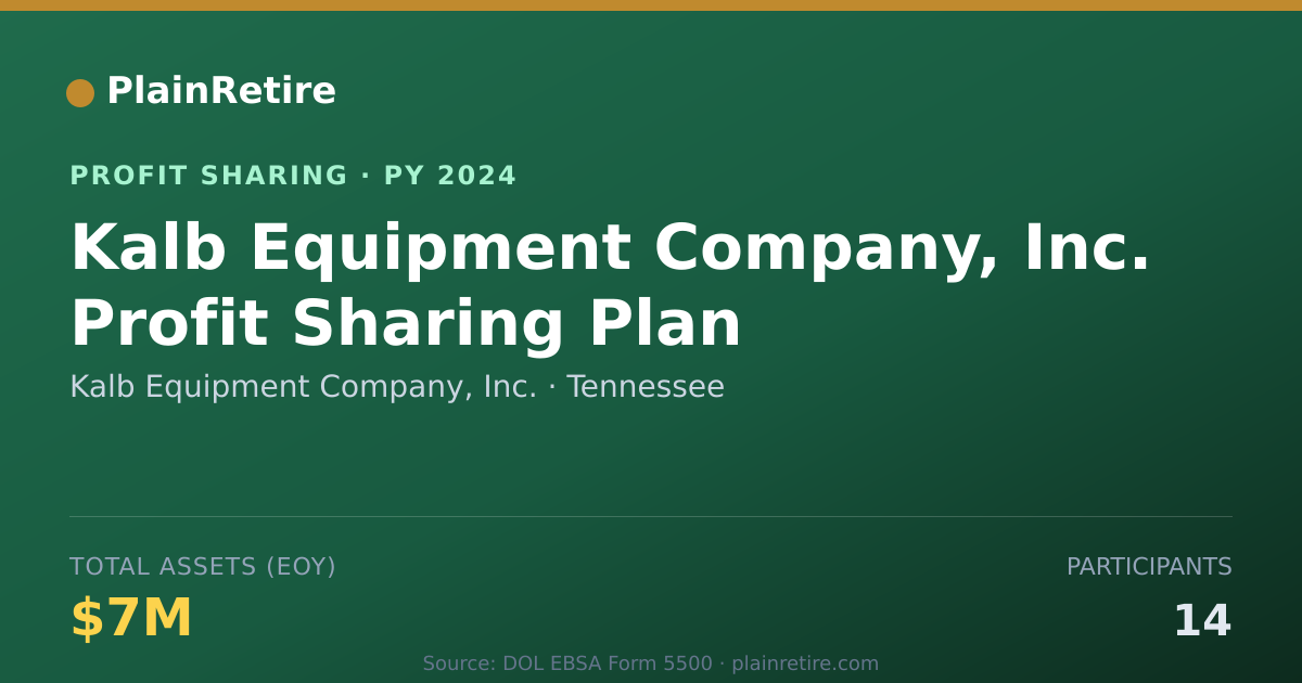 Shareable card for Kalb Equipment Company, Inc. Profit Sharing Plan (2024)