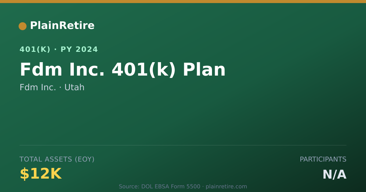 Shareable card for Fdm Inc. 401(k) Plan (2024)