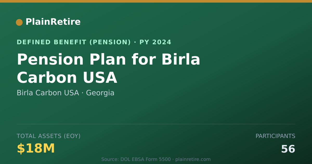 Shareable card for Birla Carbon USA Pension Plan (2024)