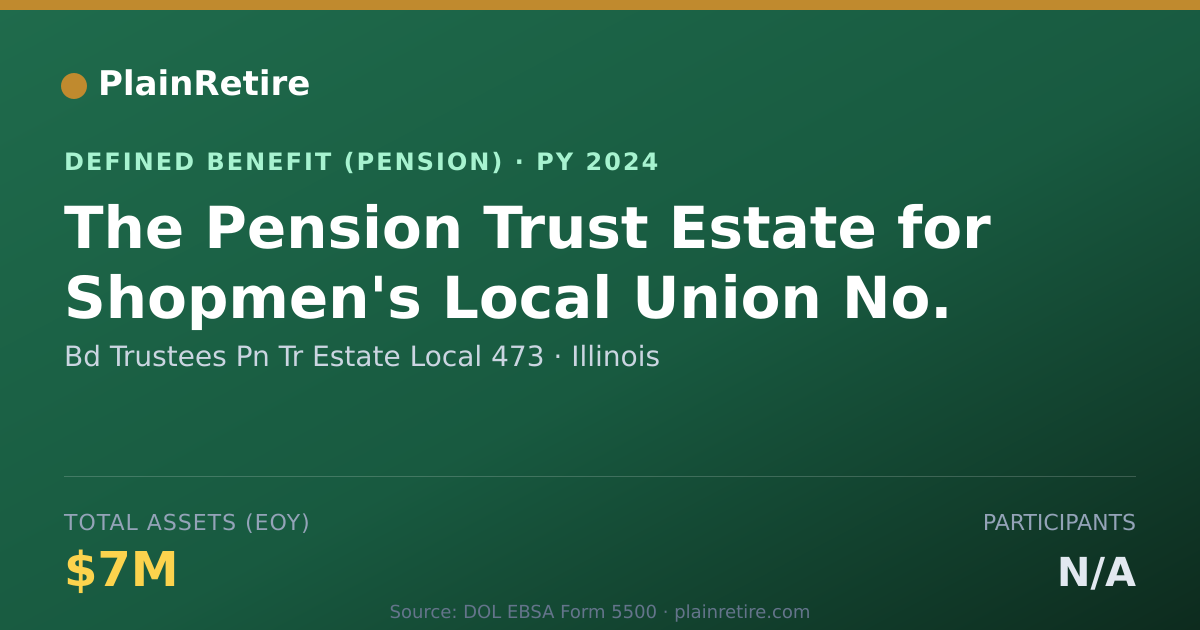 Shareable card for Bd Trustees Pn Tr Estate Local 473 Pension Plan (2024)