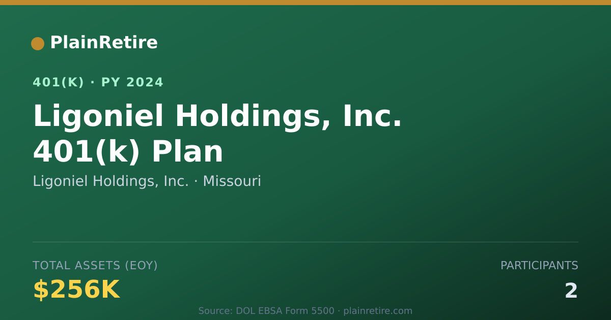 Shareable card for Ligoniel Holdings, Inc. 401(k) Plan (2024)