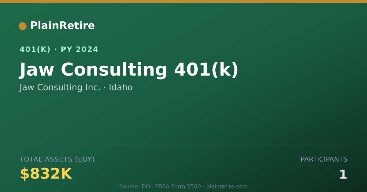 Shareable card for Jaw Consulting Inc. 401(k) Plan (2024)