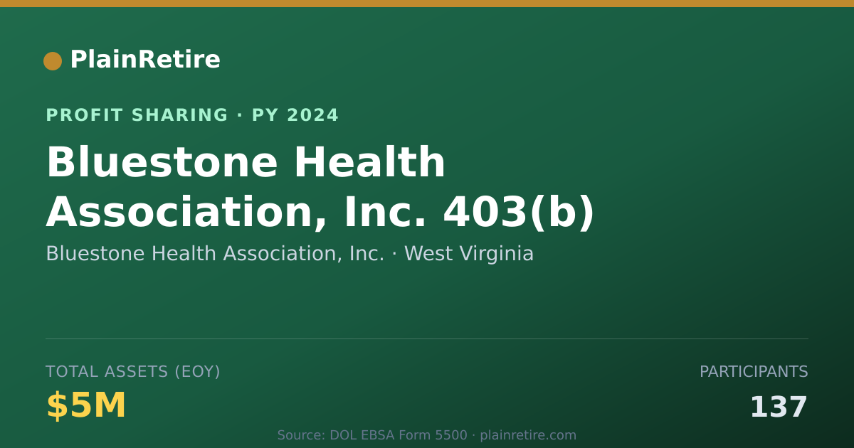 Shareable card for Bluestone Health Association, Inc Profit Sharing Plan (2024)