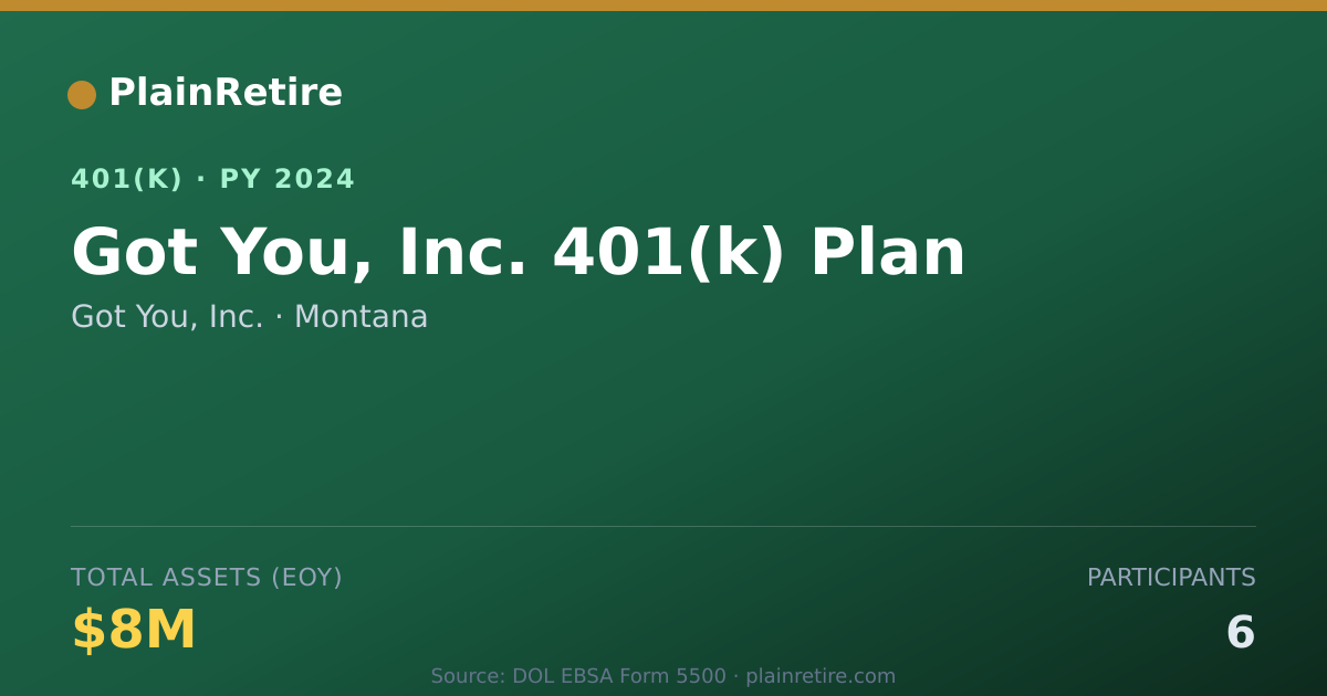 Shareable card for Got You, Inc. 401(k) Plan (2024)