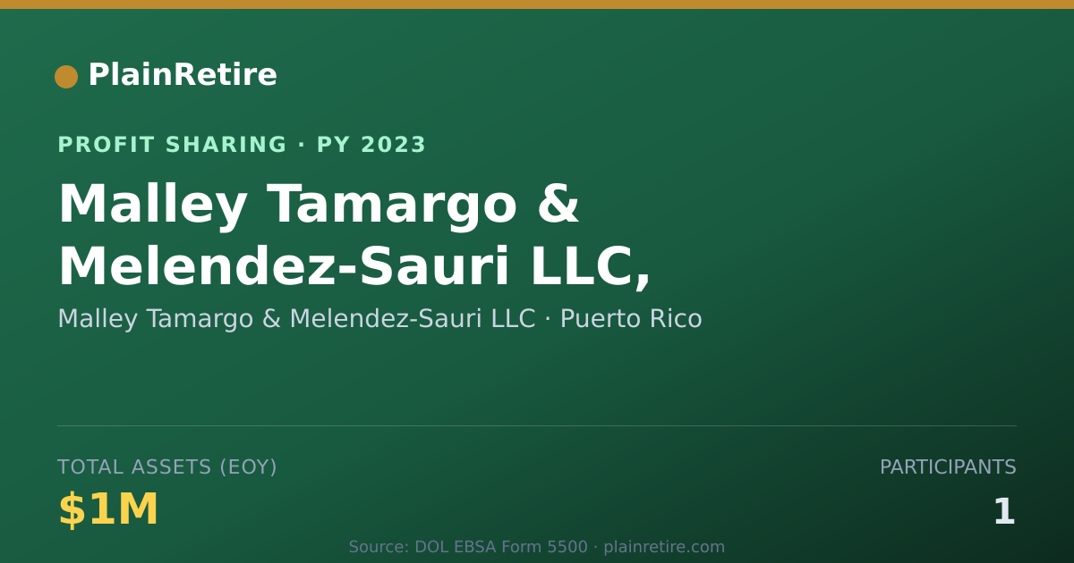 Shareable card for Malley Tamargo & Melendez-Sauri L Profit Sharing Plan (2023)