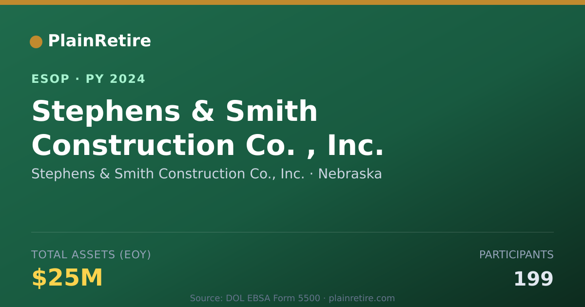 Shareable card for Stephens & Smith Construction Co., Inc. ESOP (2024)