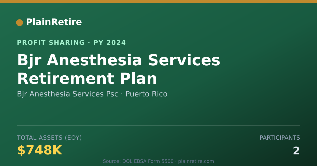 Shareable card for Bjr Anesthesia Services Psc Profit Sharing Plan (2024)