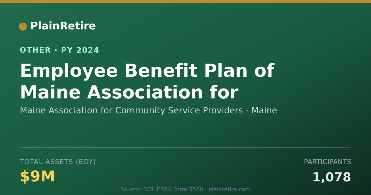 Shareable card for Maine Association for Community Servi Retirement Plan (2024)