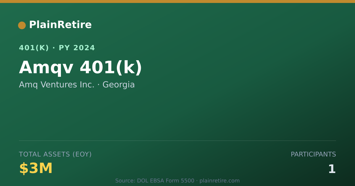 Shareable card for Amq Ventures Inc. 401(k) Plan (2024)