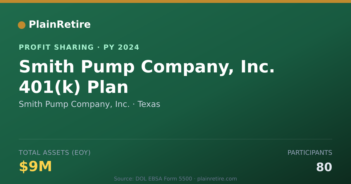 Shareable card for Smith Pump Company, Inc. Profit Sharing Plan (2024)