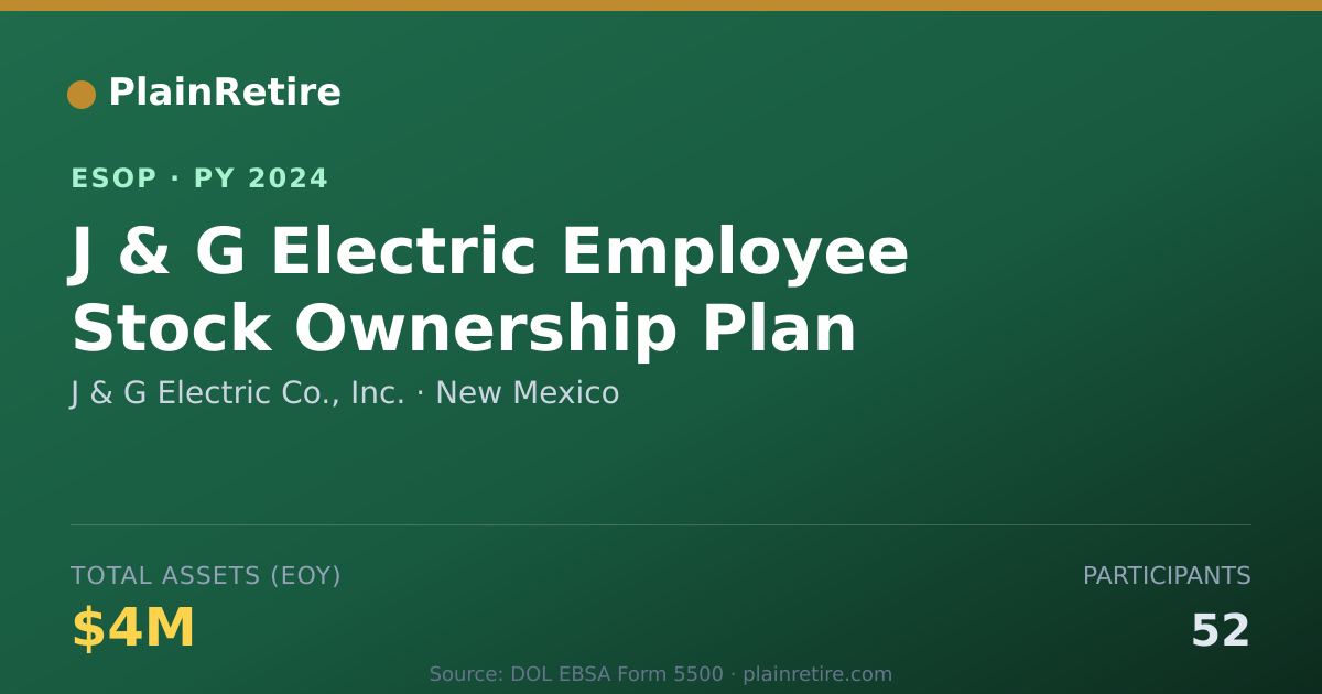 Shareable card for J & G Electric Co., Inc. ESOP (2024)