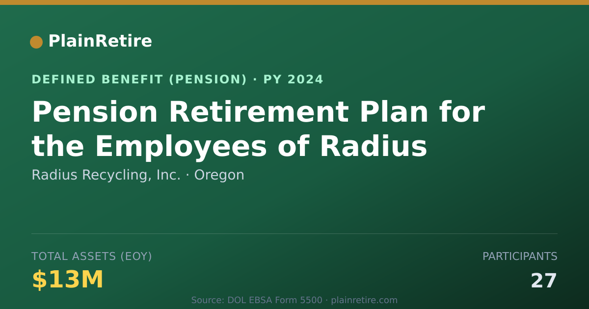 Shareable card for Radius Recycling, Inc. Pension Plan (2024)