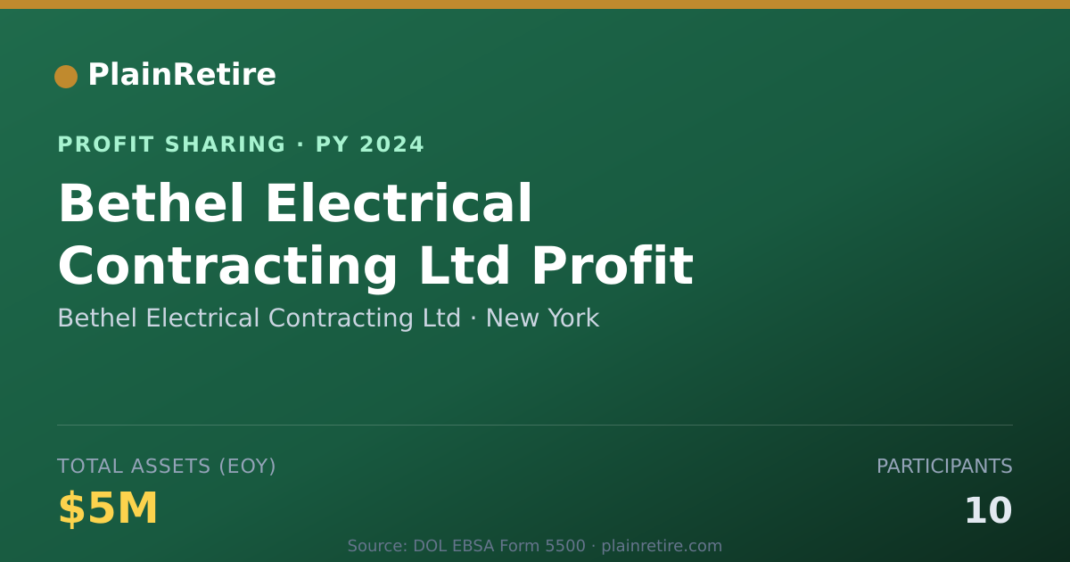 Shareable card for Bethel Electrical Contracting Ltd Profit Sharing Plan (2024)