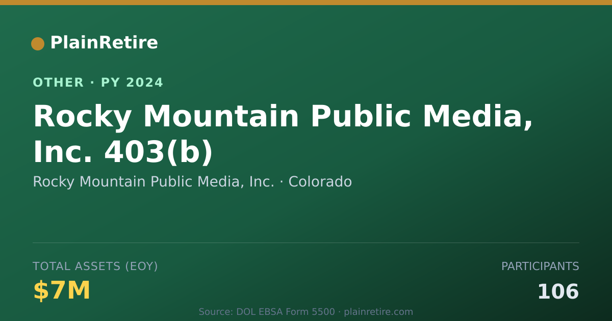 Shareable card for Rocky Mountain Public Media, Inc. Retirement Plan (2024)