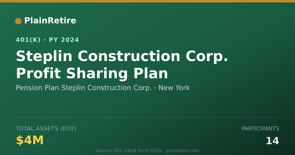 Shareable card for Pension Plan Steplin Construction Corp. 401(k) Plan (2024)